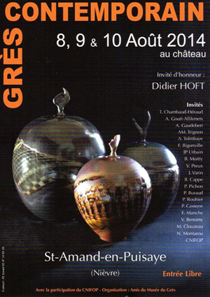 Grès Puisaye : Grès Contemporain 2014 à st amand en puisaye